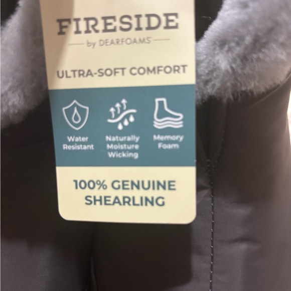 FIRESIDE BY DEARFOAMS Women's Byron Bay Shearling Slipper, size 6 NEW! NWTS - Picture 7 of 7
